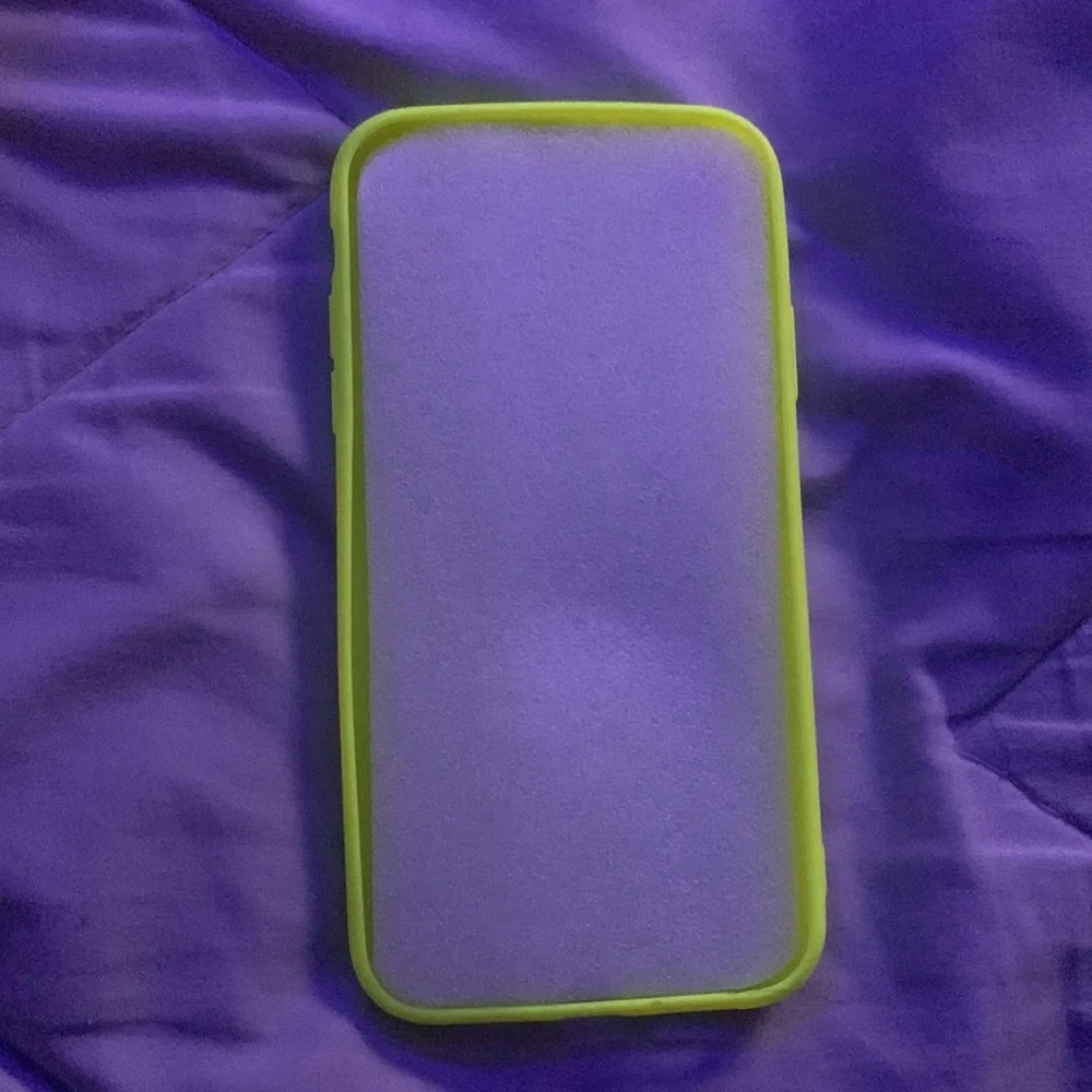 bright neon yellow phone case